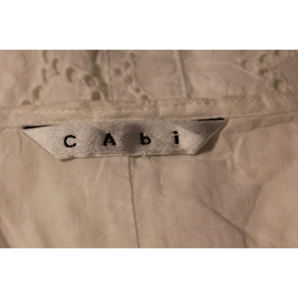 Cabi Skirt White Eyelet Lace Lined Whimsy Fairy Summer Resort Wear SZ Large - Picture 2 of 9